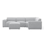 Bailey Fabric 4 Seater Corner Modular Sofa - Dove Grey