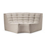 N701 Round Corner Seater Modular Sofa - Beige