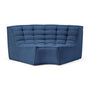 N701 Round Corner Seater Modular Sofa - Blue