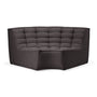 N701 Round Corner Seater Modular Sofa - Dark Grey
