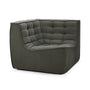 N701 Eco Fabric Corner Seater Sofa - Moss