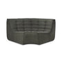 N701 Round Corner Seater Modular Sofa - Moss