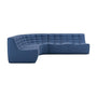 N701 4 Seater Modular Round Corner Sofa - Blue