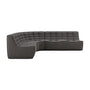 N701 4 Seater Modular Round Corner Sofa - Dark Grey