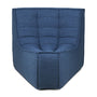 N701 Sofa Small Round Modular Corner (45 Degrees) - Blue