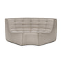 N701 Sofa Small Round Modular Corner (90 Degrees) - Ecru