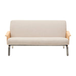 Beige / Oak / 2 Seater