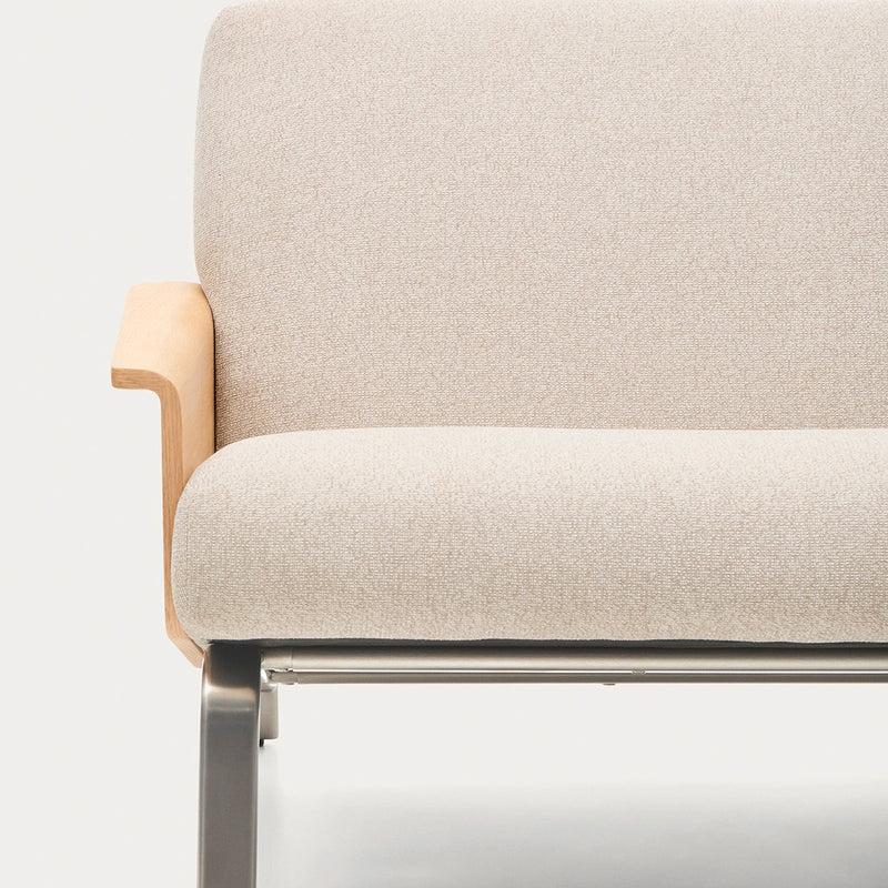 Beige / Oak / 2 Seater