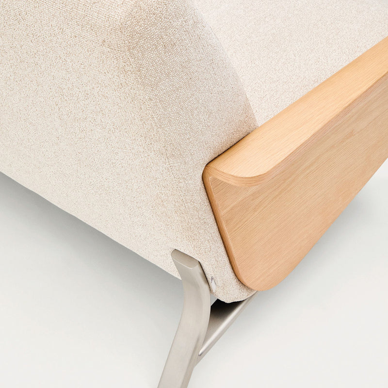 Beige / Oak / 2 Seater