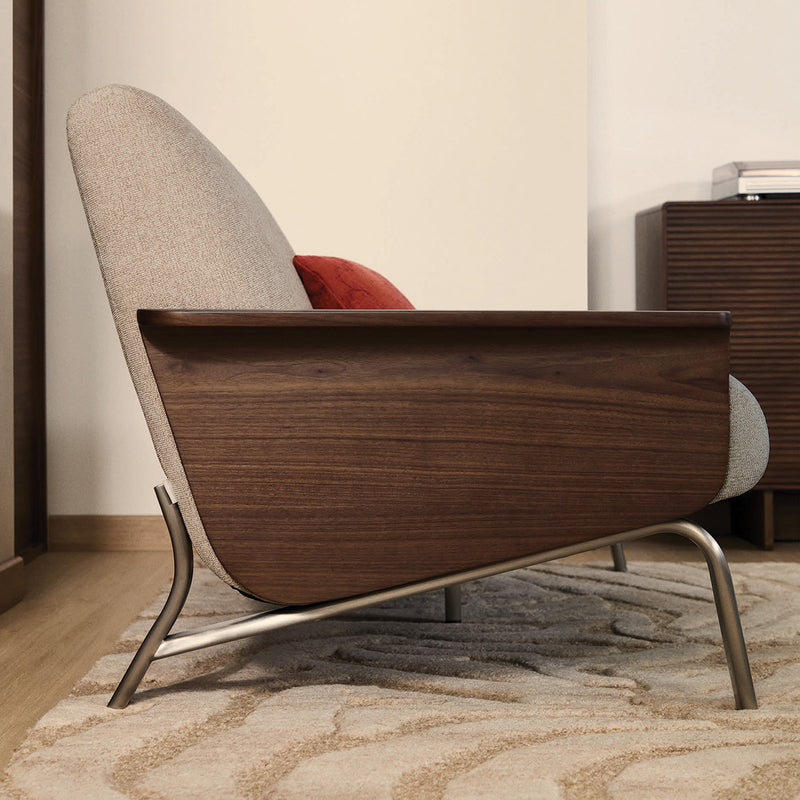 Light Brown / Walnut / 2 Seater
