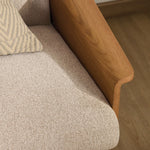 Beige / Oak / 3 Seater