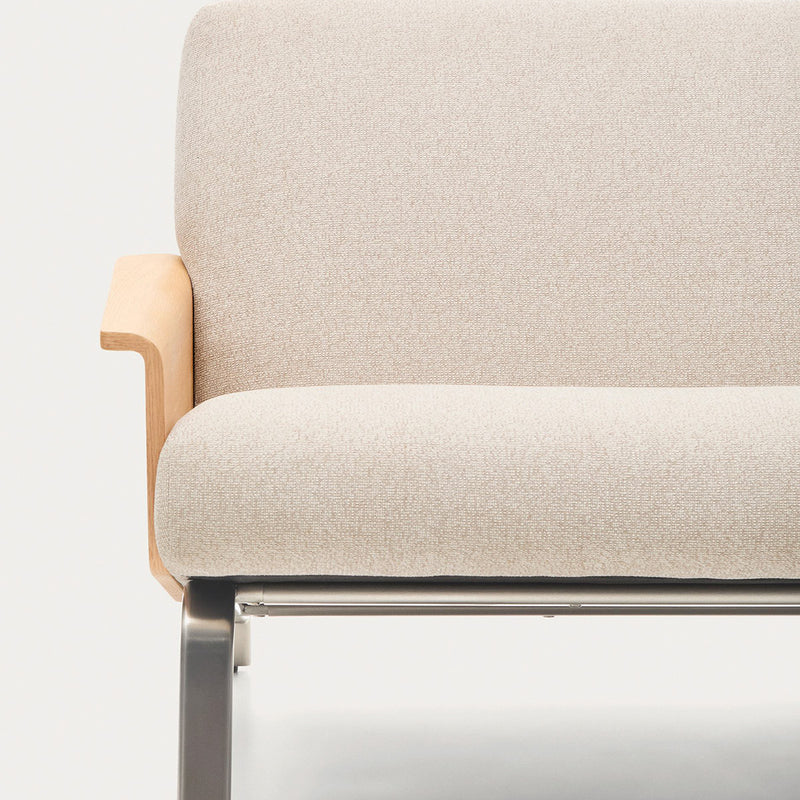 Beige / Oak / 3 Seater