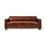 Cabot Leather Sofa - Saddle Brown
