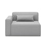 Mix Fabric Left Arm Sofa - Parliament Stone