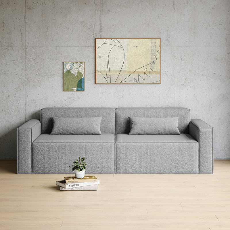 Mix Fabric Left Arm Sofa