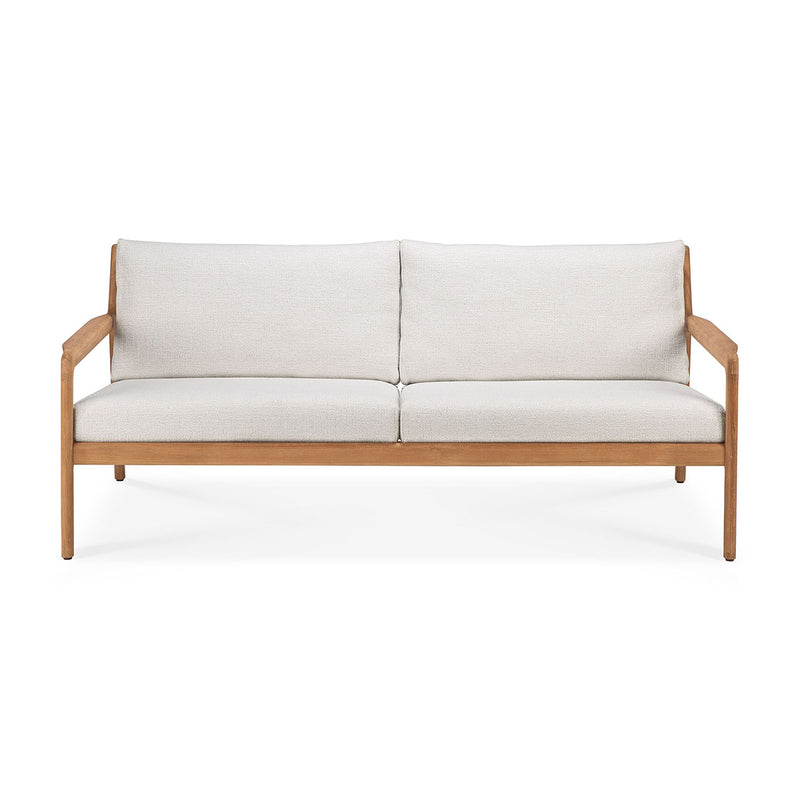 Jack Outdoor Fabric 3 Seater Sofa (Teak, Off White)