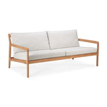 Jack Outdoor Fabric 3 Seater Sofa (Teak, Off White)