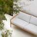 Jack Outdoor Fabric 3 Seater Sofa (Teak, Off White)