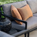 Jack Outdoor Fabric 3 Seater Sofa (Teak Black, Mocha)