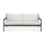 Jack Outdoor Fabric 3 Seater Sofa (Teak Black, Off White) - Jack Outdoor Fabric 3 Seater Sofa (Teak Black, Off White)