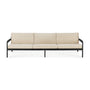 Jack Outdoor Fabric 4 Seater Sofa (Teak Black, Natural) - Jack Outdoor Fabric 4 Seater Sofa (Teak Black, Natural)