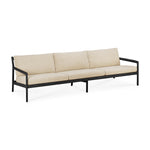 Jack Outdoor Fabric 4 Seater Sofa (Teak Black, Natural)