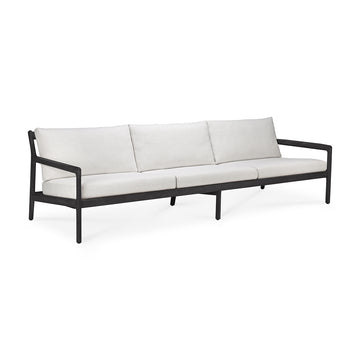 Jack Outdoor Fabric 4 Seater Sofa (Teak Black, Off White)
