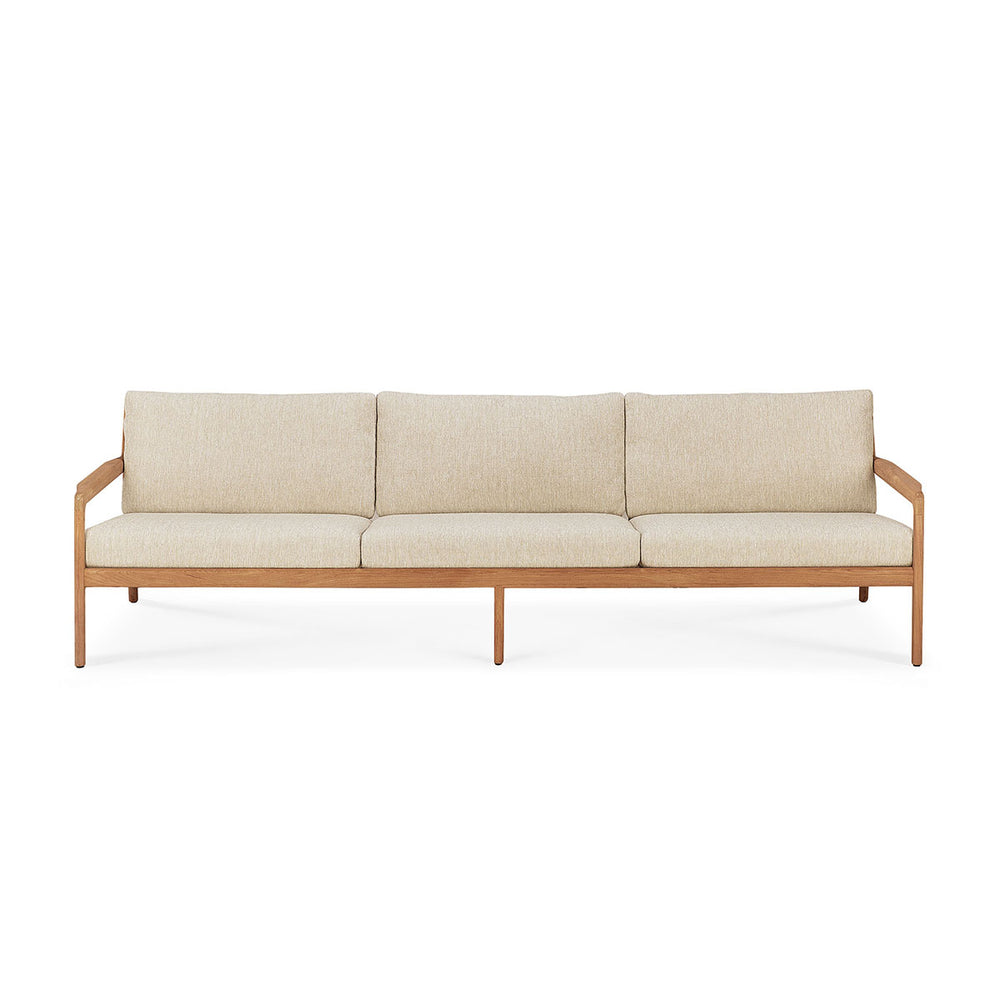 Jack Outdoor Fabric 4 Seater Sofa (Teak, Natural)