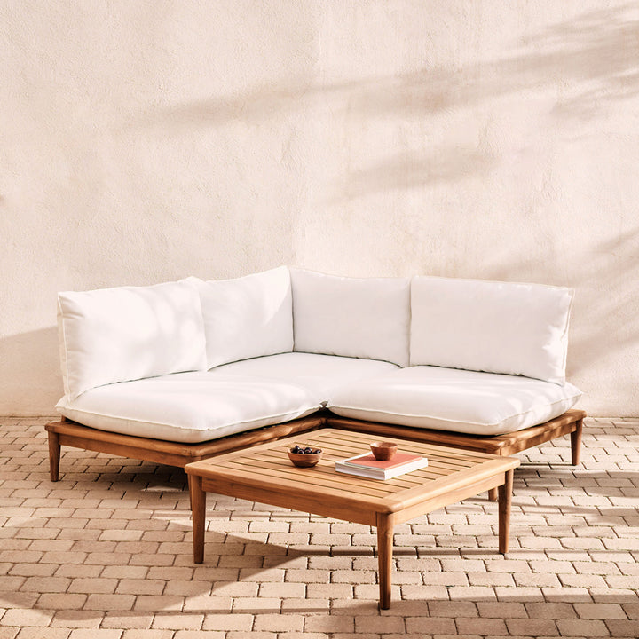 Portitxol Modular Outdoor 3 Seat Sofa And Coffee Table Set