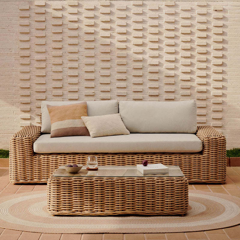 Portlligat 3-Seater Rattan Outdoor Sofa