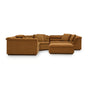 Float 3 Piece Modular Sofa - Malibu Cognac