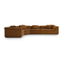 Float 4 Piece Modular Sofa - Malibu Cognac