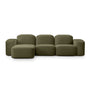 Muse 3 Seat LAF Chaise Sofa - Malibu Matcha