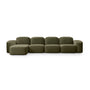 Muse 4 Seat LAF Chaise Sofa - Malibu Matcha