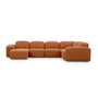Muse 5 Piece LAF Chaise Modular Sofa - Cabarita Hazel