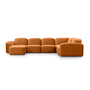 Muse 5 Piece LAF Chaise Modular Sofa - Malibu Caramel