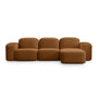 Muse 3 Seat RAF Chaise Sofa - Malibu Cognac