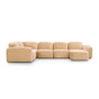 Muse 5 Piece RAF Chaise Modular Sofa - Malibu Dune