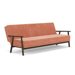 Danny Dusty Rose Textured Weave / Dark Walnut