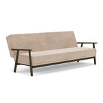 Danny Cream Textured Weave / Dark Walnut