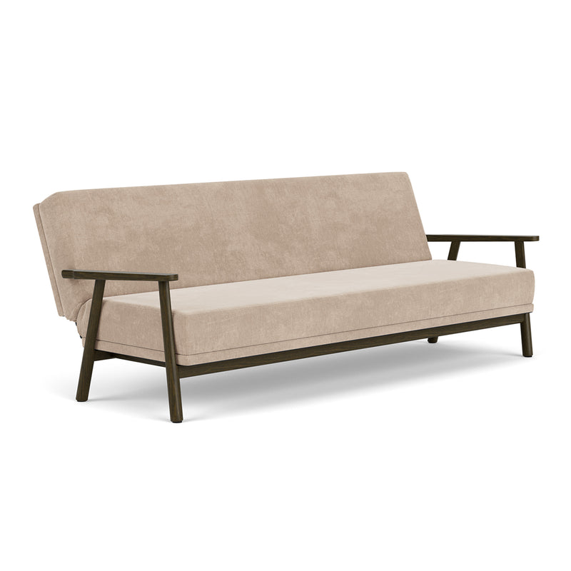 Danny Cream Textured Weave / Dark Walnut