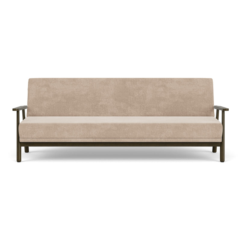 Danny Cream Textured Weave / Dark Walnut