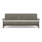 Planet Grey Green Fabric / Dark Walnut