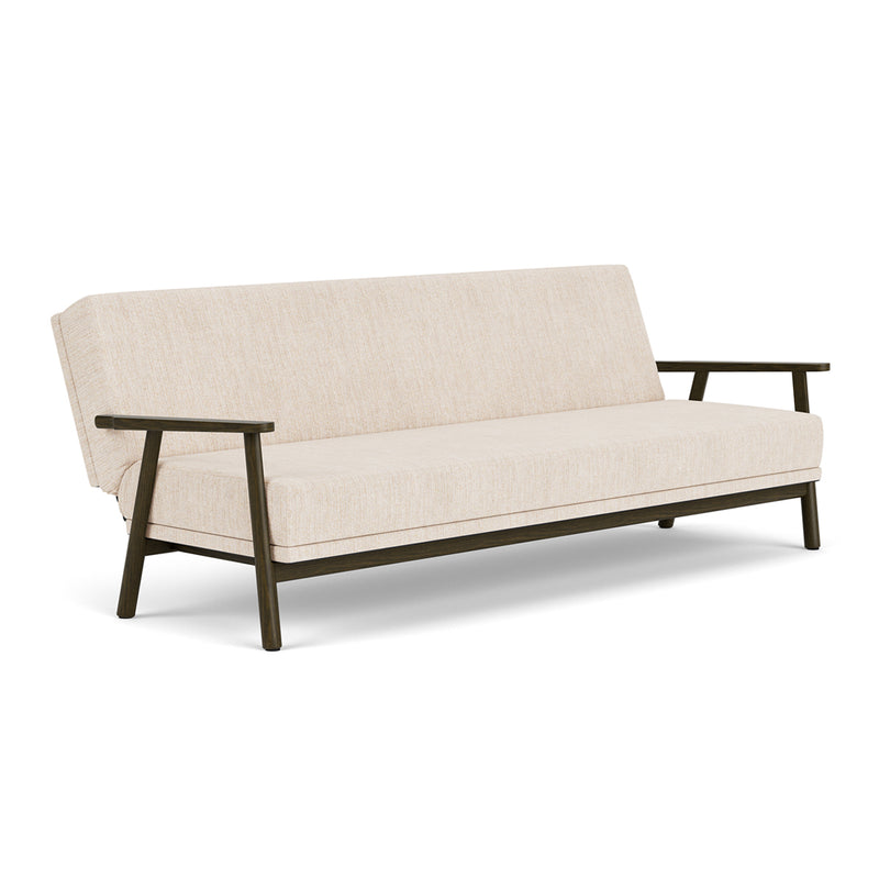 Vega Cream Textured Weave / Dark Walnut