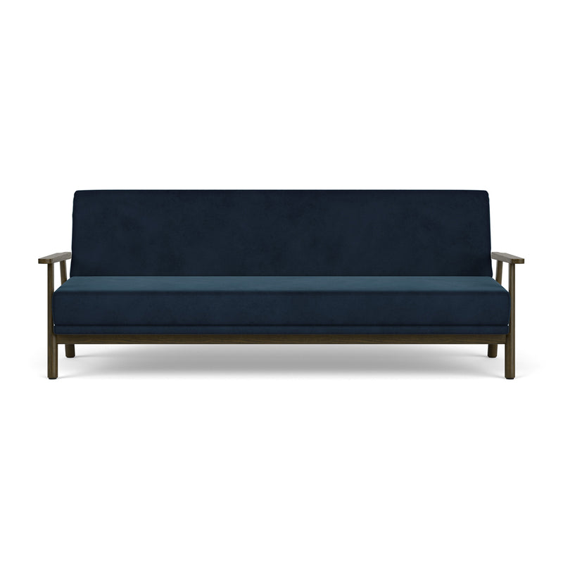Lux Navy Velvet / Dark Walnut