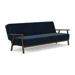 Lux Navy Velvet / Dark Walnut