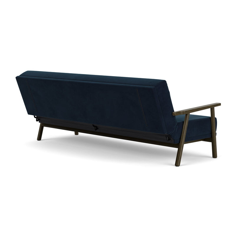 Lux Navy Velvet / Dark Walnut