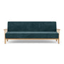 Archie Sofa Bed - Danny Dust Blue Textured Weave / Oak