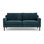 Danny Dust Blue Textured Weave / Dark Walnut