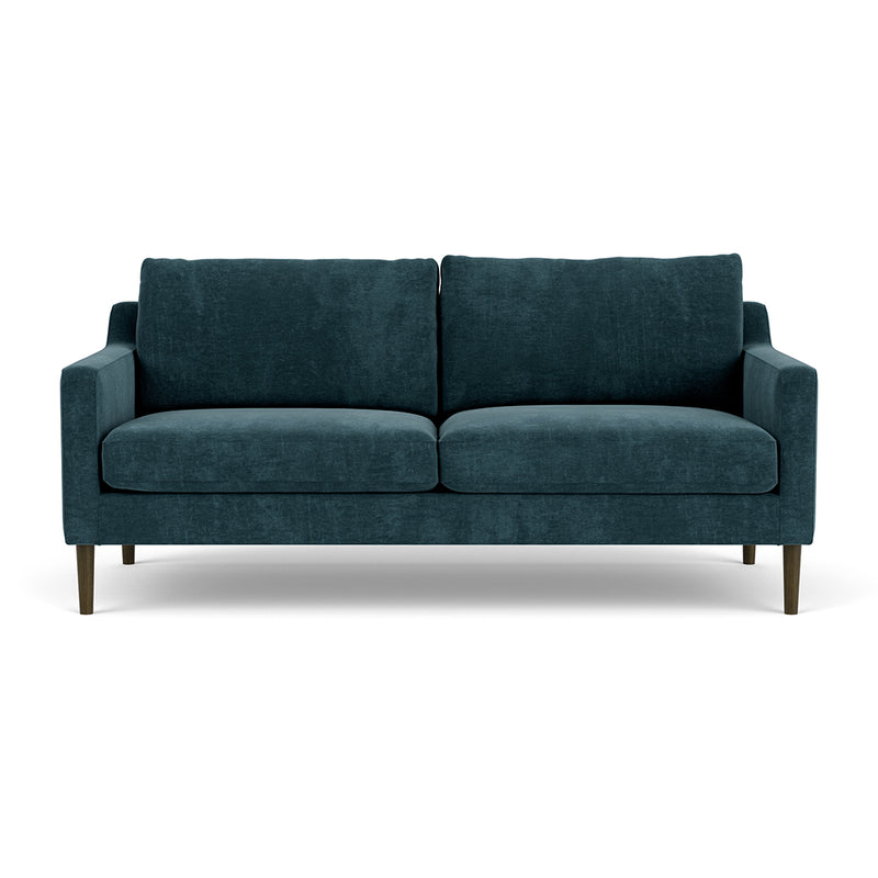 Danny Dust Blue Textured Weave / Dark Walnut